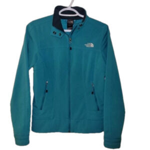 North Face Soft Shell Jacket Teal Womens Small